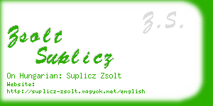 zsolt suplicz business card